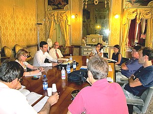 foto dell'incontro in Comune