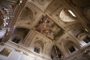 l'affresco sulla volta della Sala consiliare del Comune