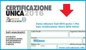 Certificazione Unica 2016