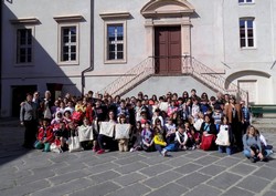 foto di gruppo al castello