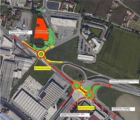 l'area di strada valenza