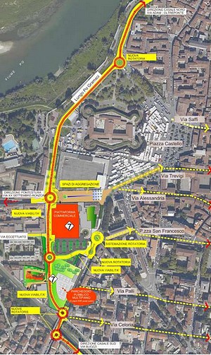 vista d'insieme della nuova viabilità