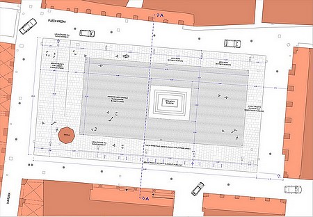 vista d'insieme del progetto di piazza Mazzini